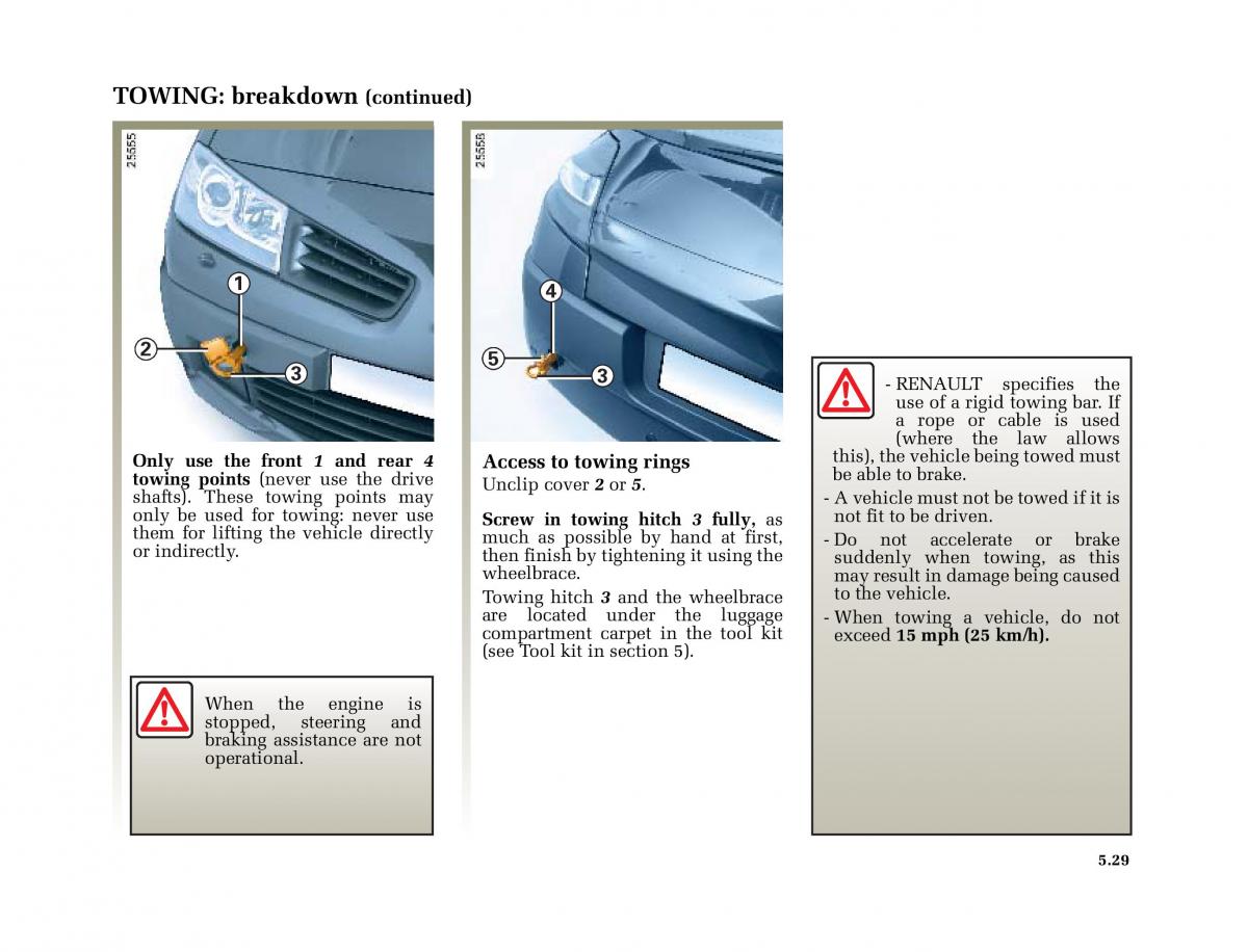 Renault Megane II 2 owners manual / page 216