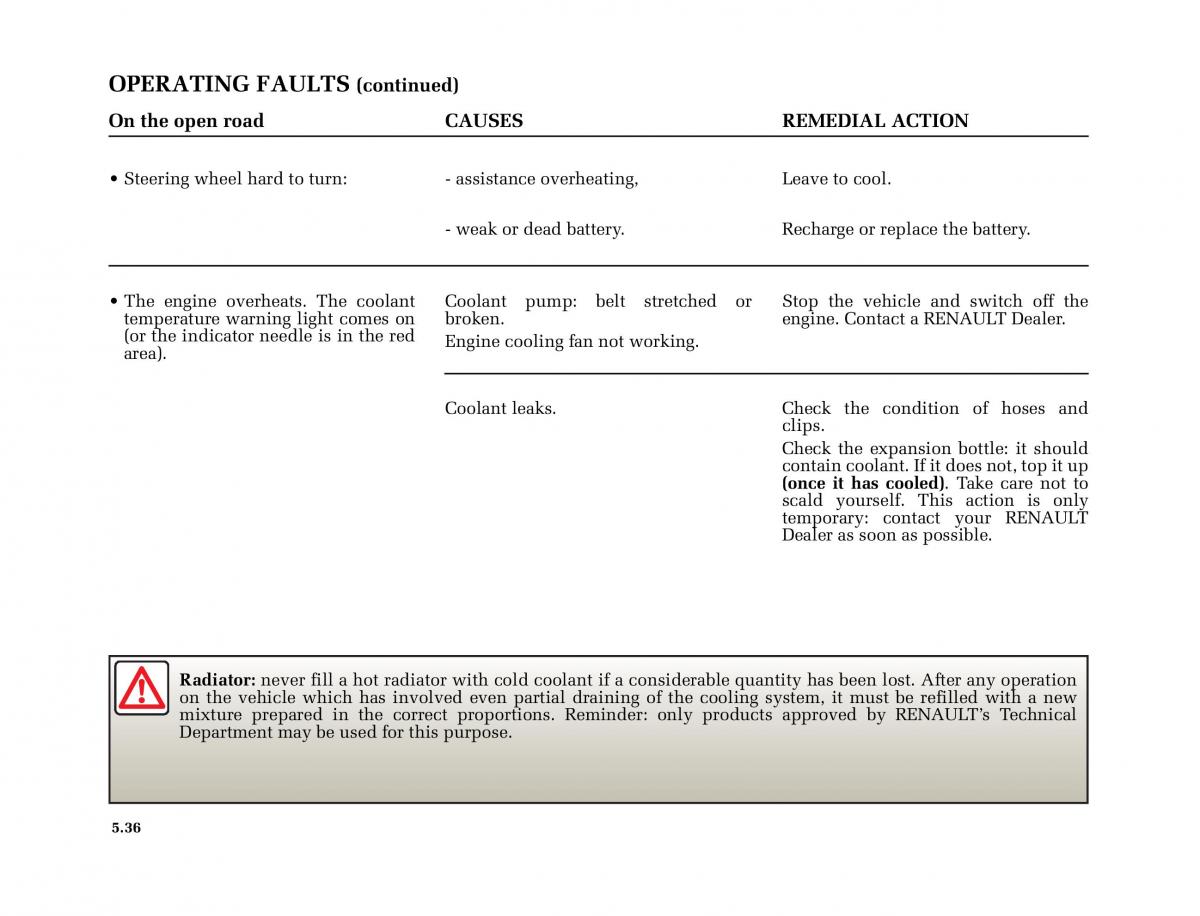 Renault Megane II 2 owners manual / page 223