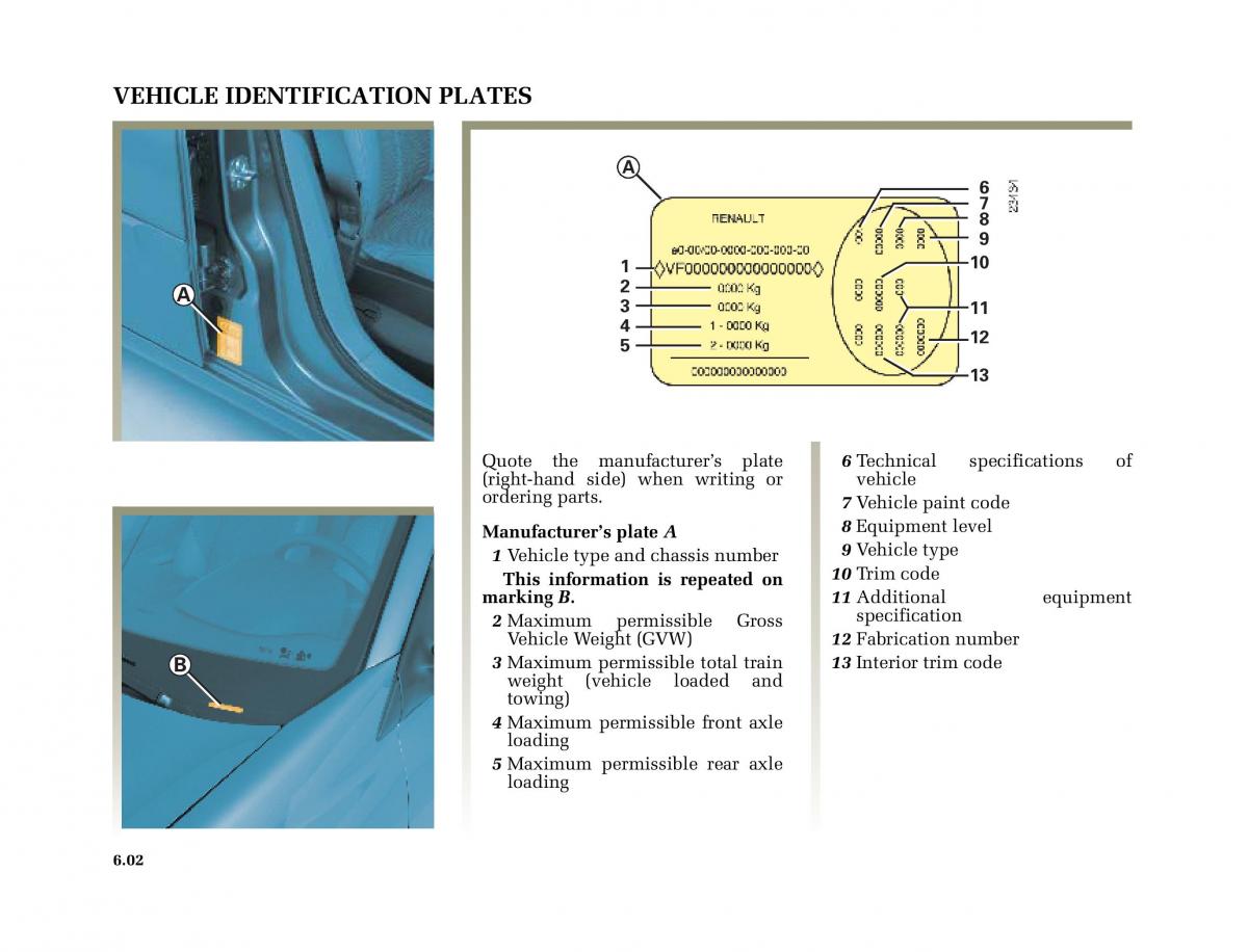 Renault Megane II 2 owners manual / page 227