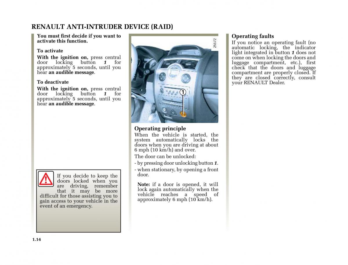 Renault Megane II 2 owners manual / page 23