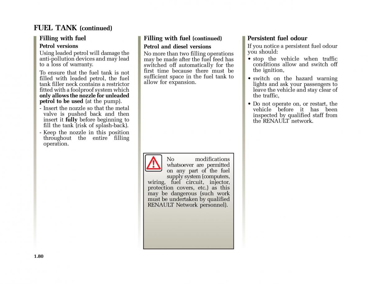 Renault Scenic II 2 owners manual / page 91