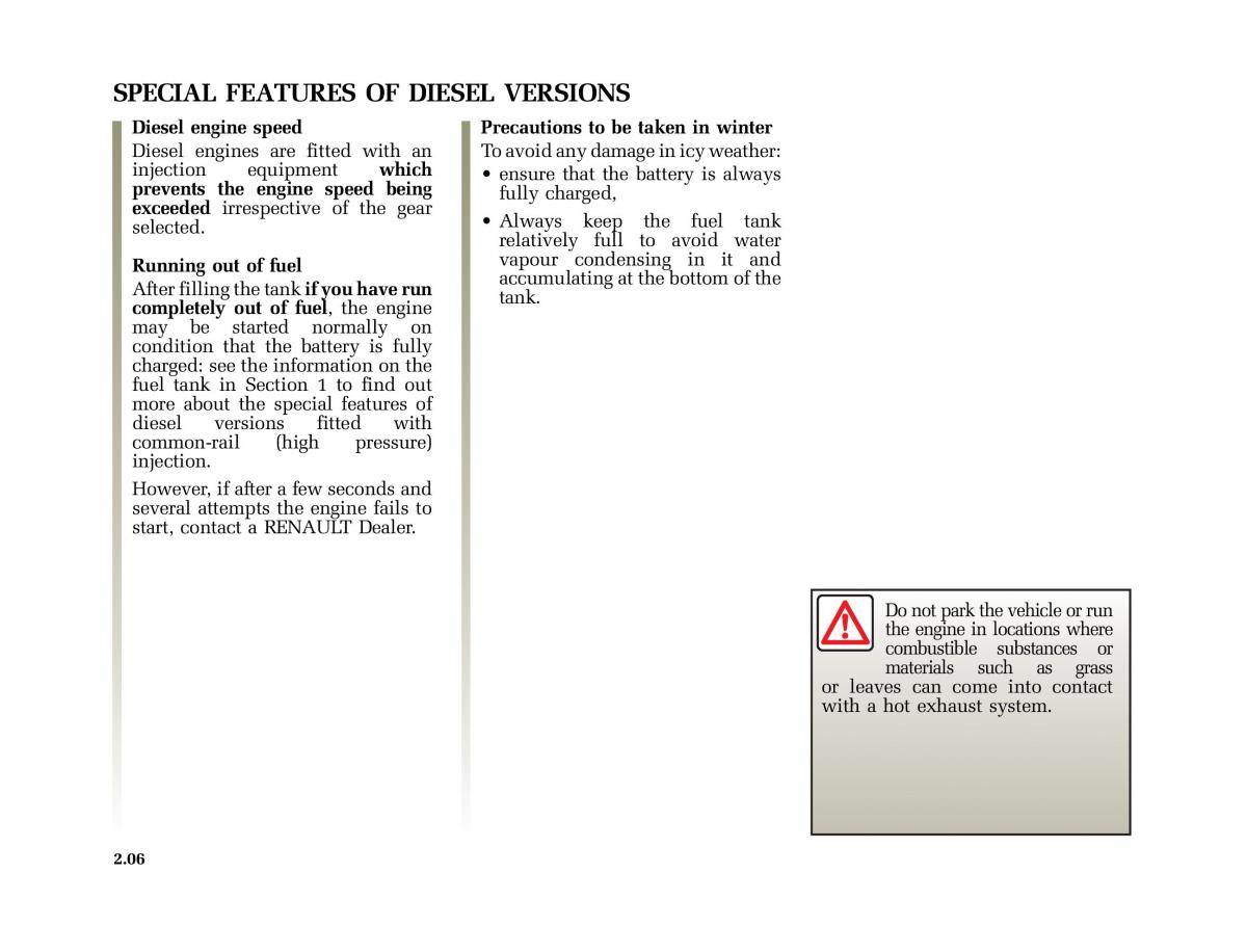 Renault Scenic II 2 owners manual / page 97