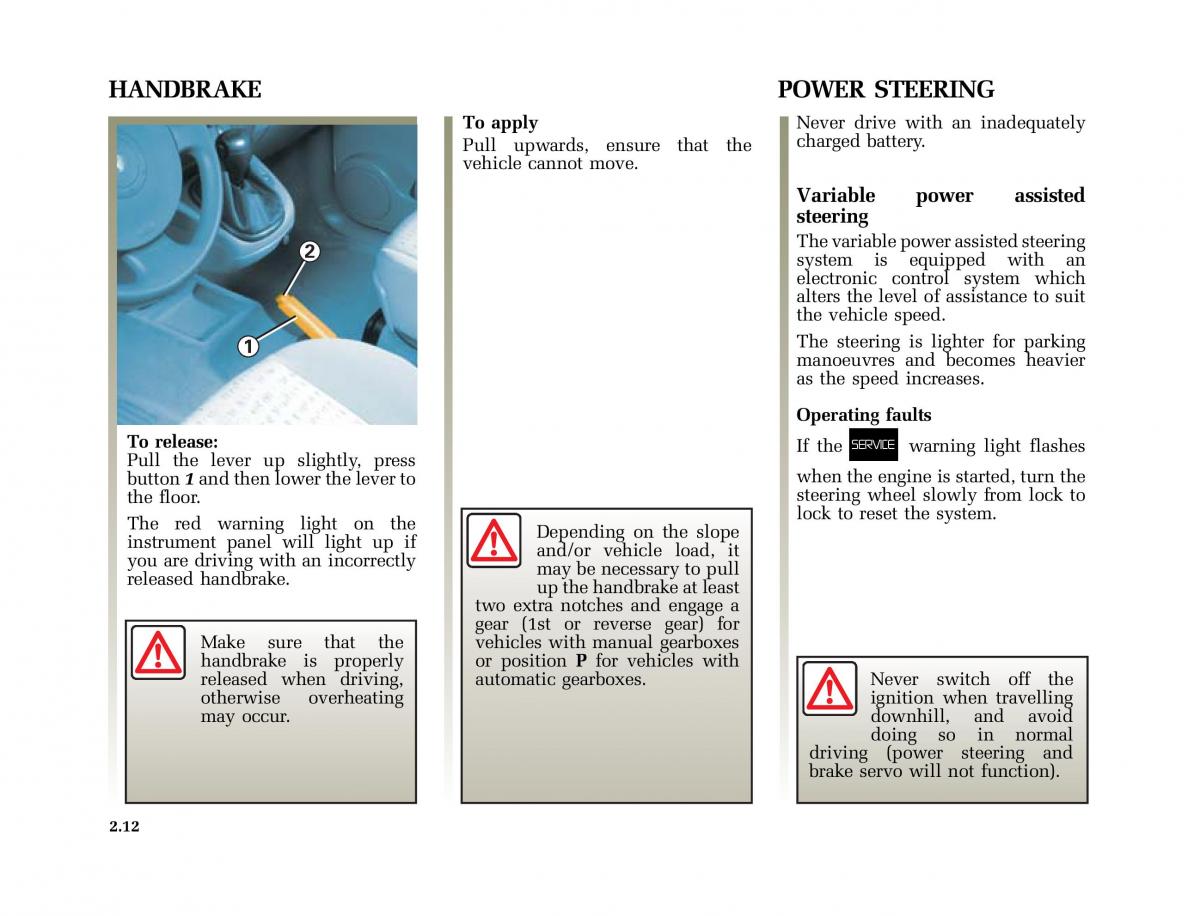 Renault Scenic II 2 owners manual / page 103