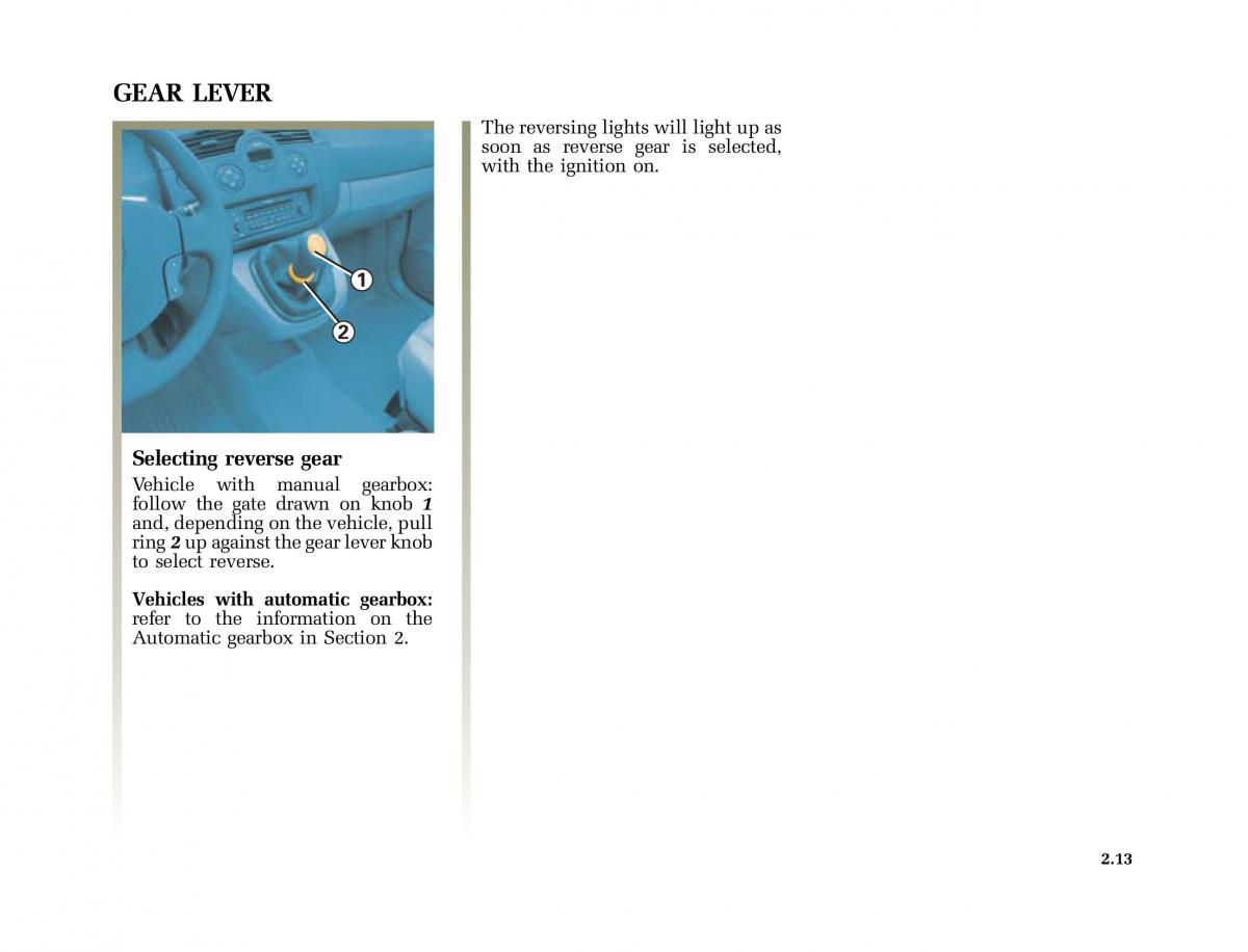 Renault Scenic II 2 owners manual / page 104