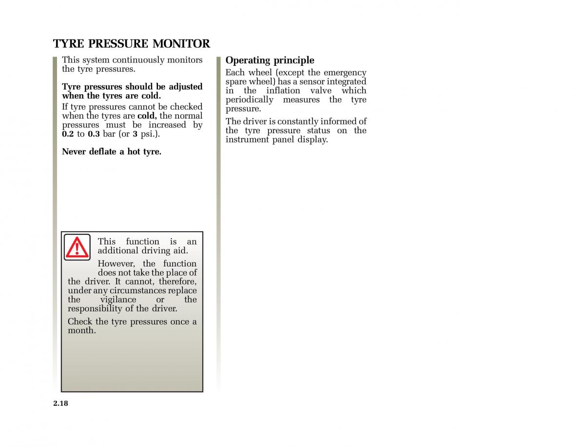 Renault Scenic II 2 owners manual / page 109