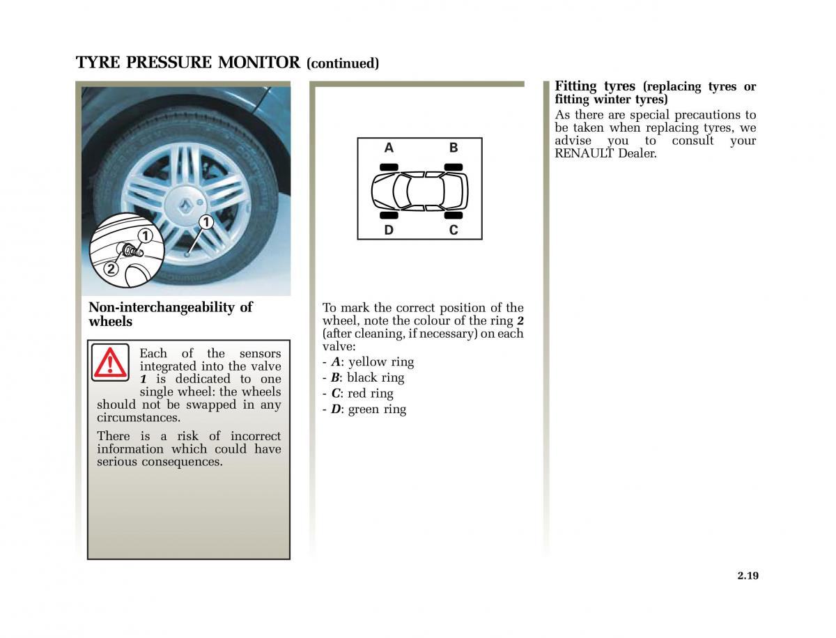 Renault Scenic II 2 owners manual / page 110