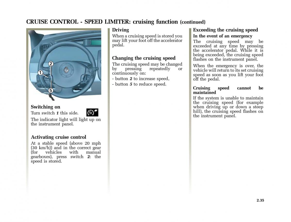 Renault Scenic II 2 owners manual / page 126