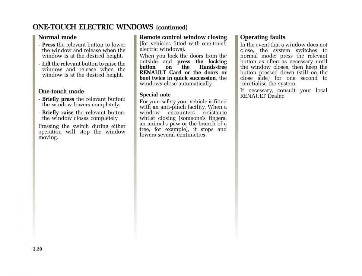 Renault Scenic II 2 owners manual / page 153