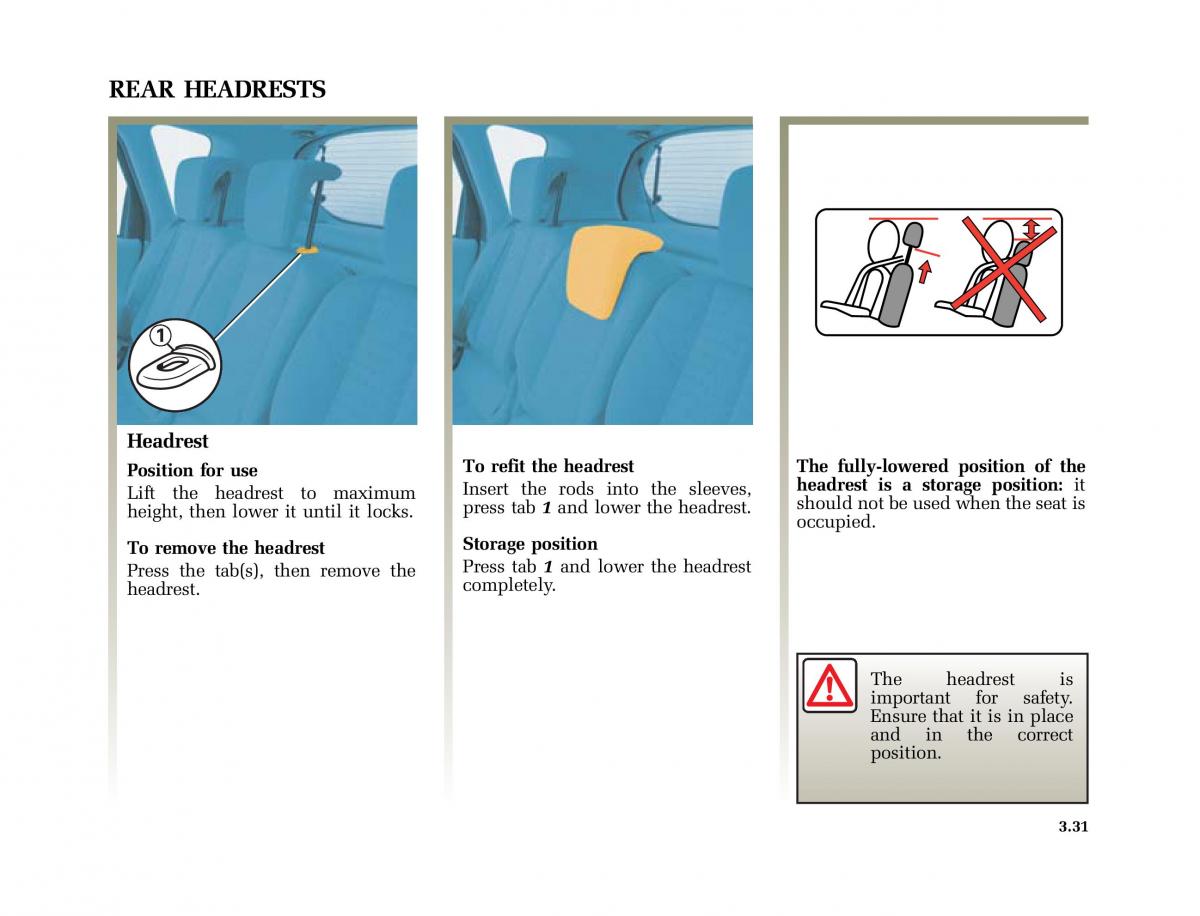 Renault Scenic II 2 owners manual / page 164