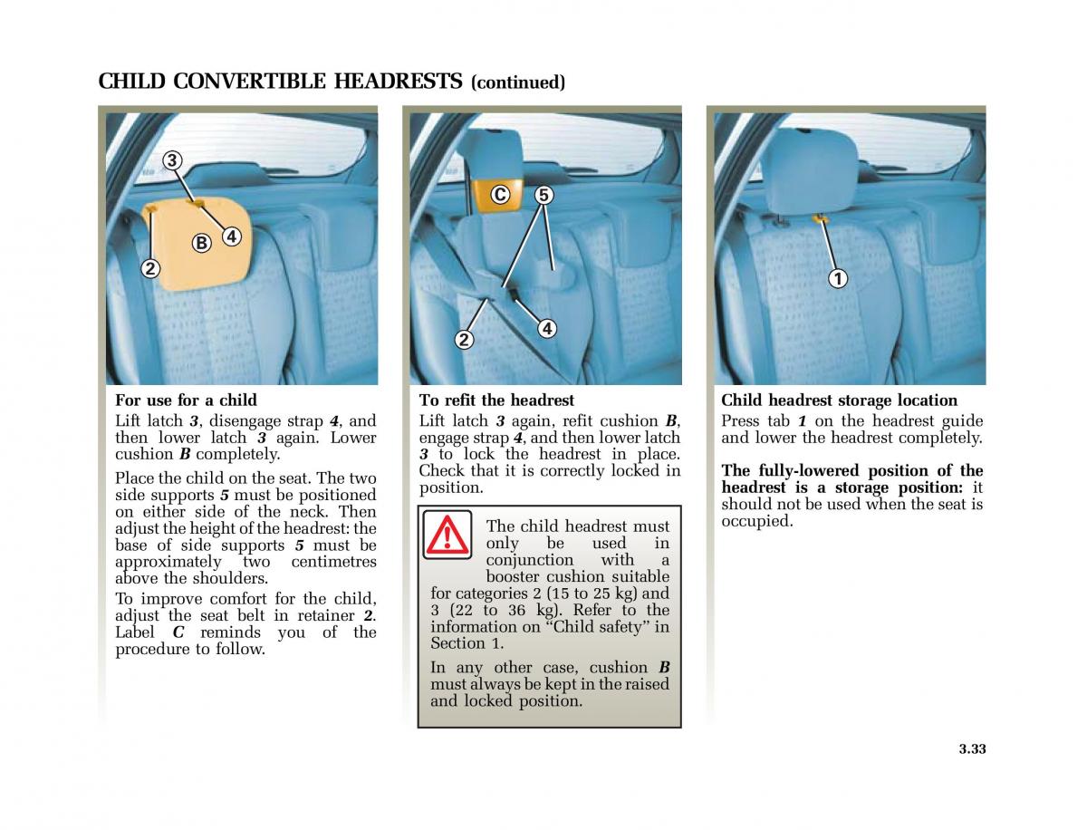 Renault Scenic II 2 owners manual / page 166