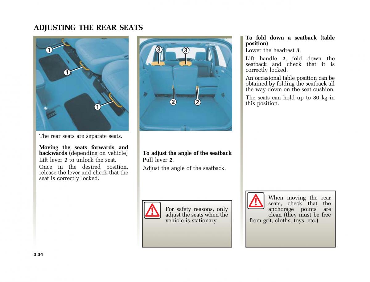 Renault Scenic II 2 owners manual / page 167