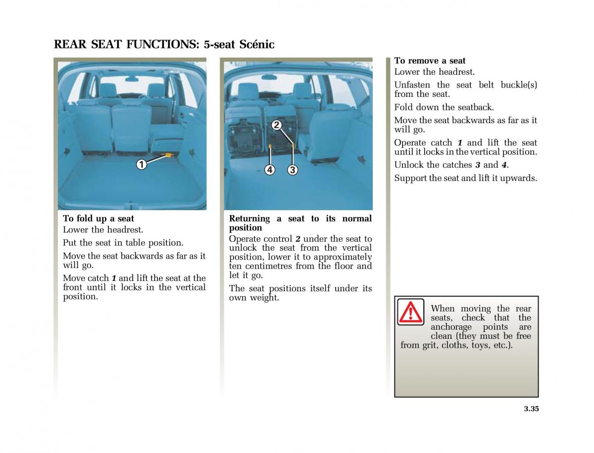 Renault Scenic II 2 owners manual / page 168