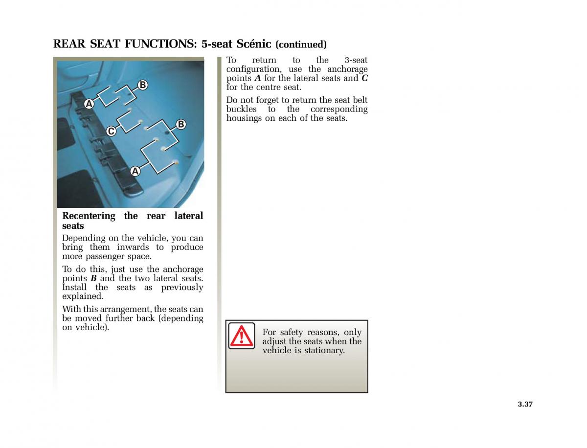 Renault Scenic II 2 owners manual / page 170