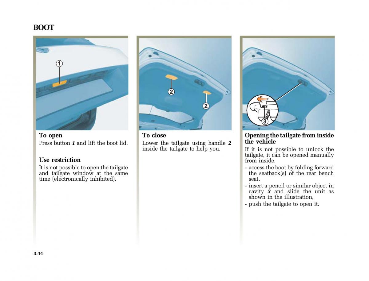 Renault Scenic II 2 owners manual / page 177