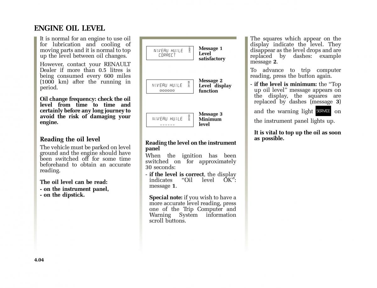 Renault Scenic II 2 owners manual / page 189