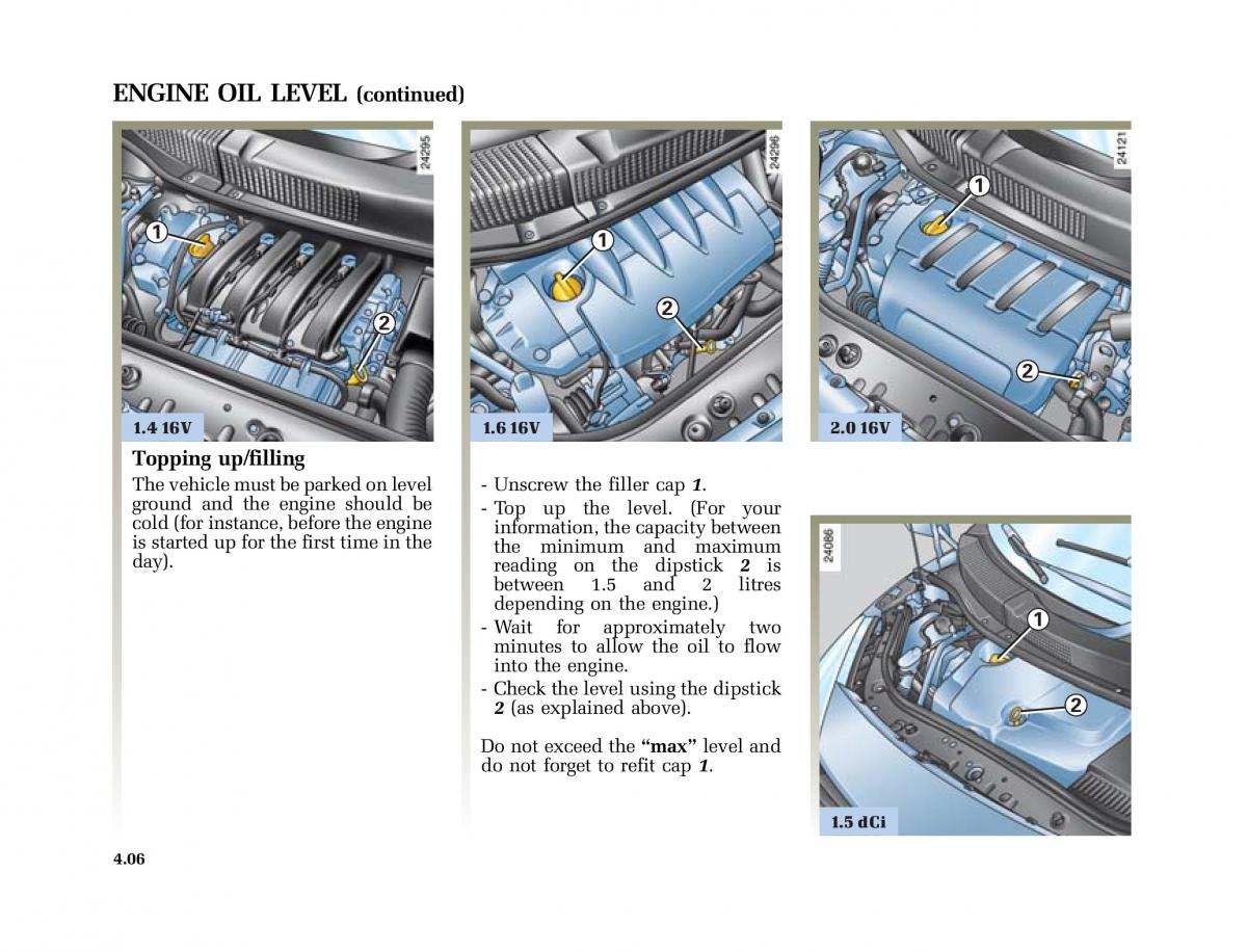 Renault Scenic II 2 owners manual / page 191