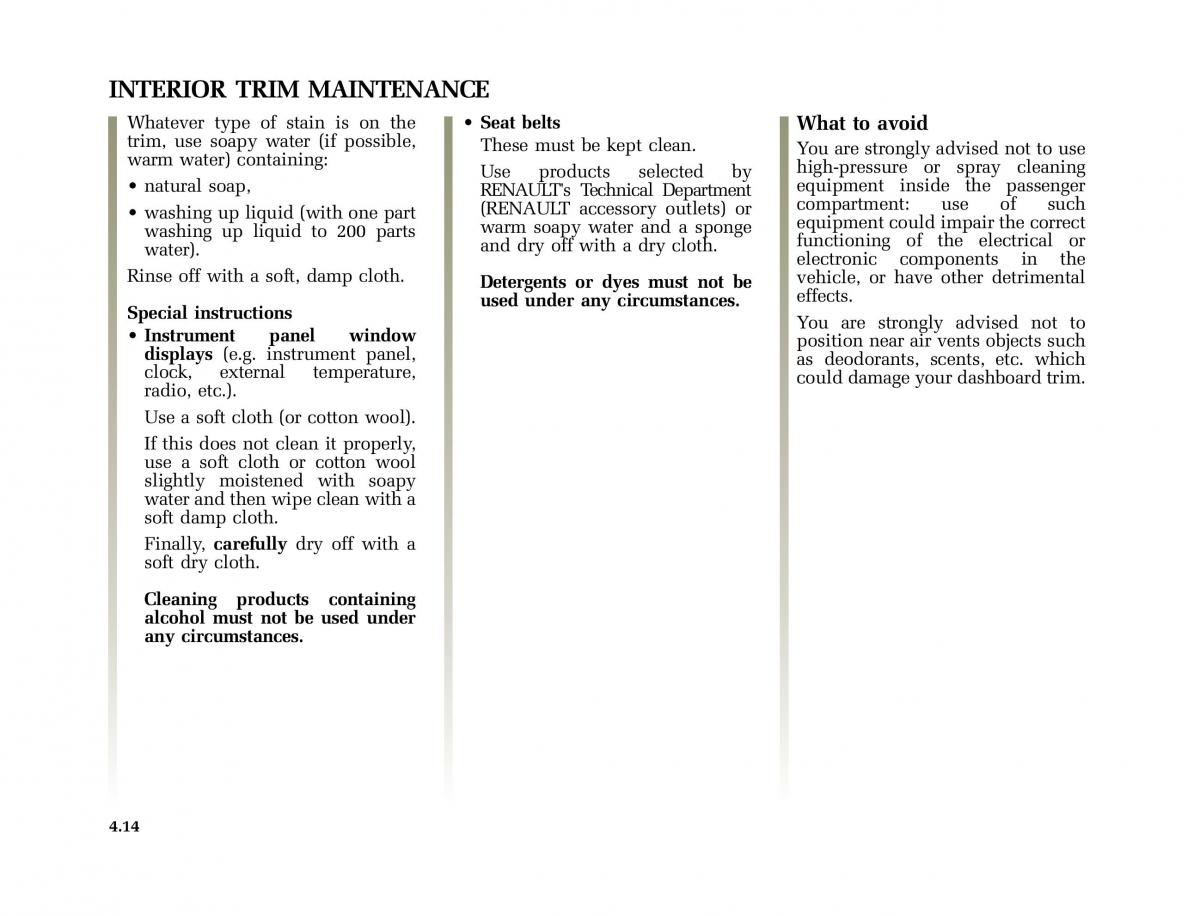 Renault Scenic II 2 owners manual / page 199