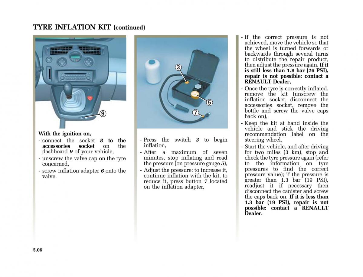 Renault Scenic II 2 owners manual / page 205