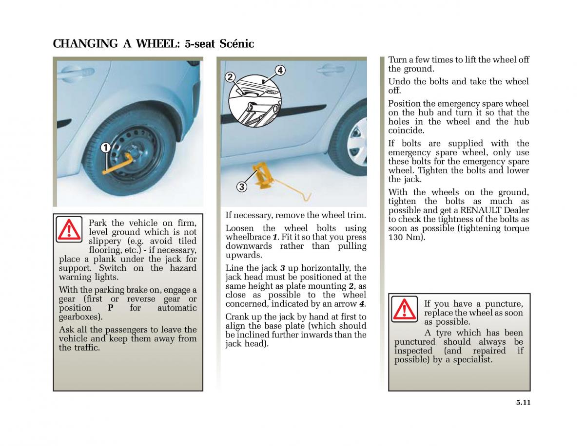 Renault Scenic II 2 owners manual / page 210