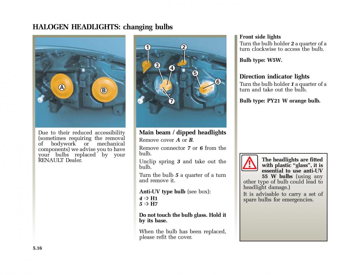 Renault Scenic II 2 owners manual / page 215