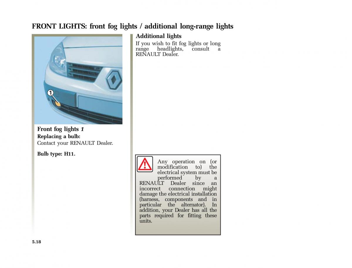 Renault Scenic II 2 owners manual / page 217