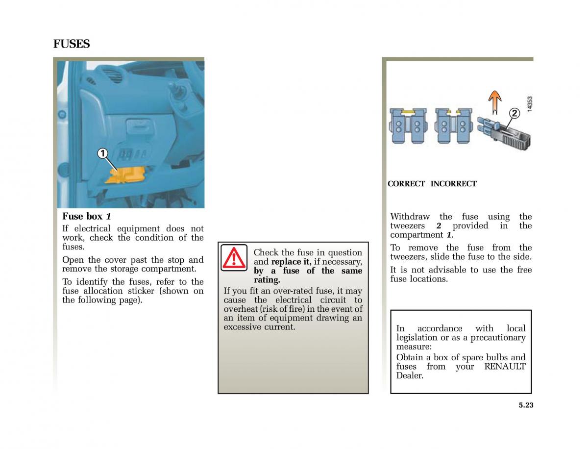 Renault Scenic II 2 owners manual / page 222