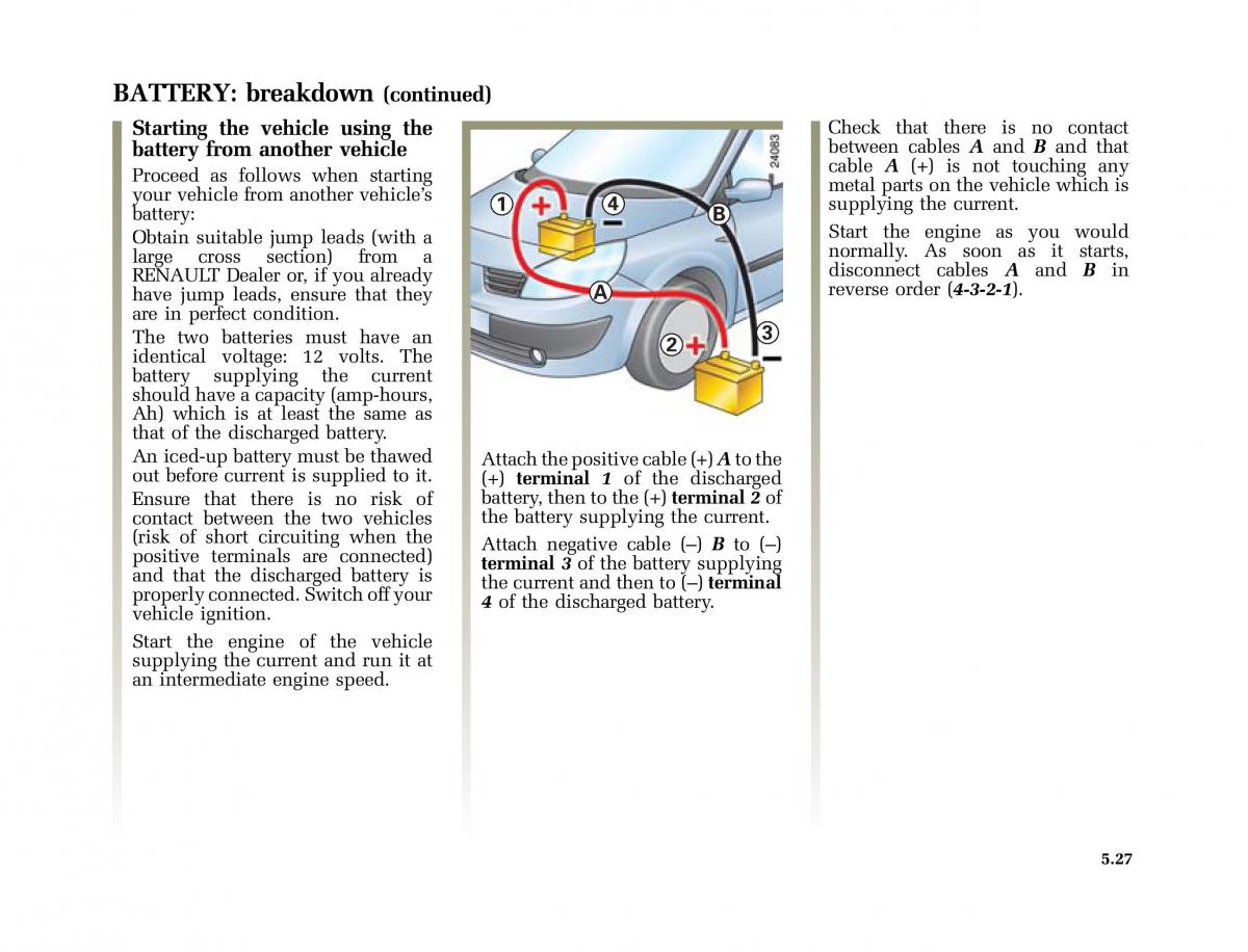 Renault Scenic II 2 owners manual / page 226