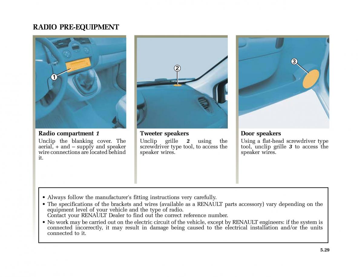 Renault Scenic II 2 owners manual / page 228