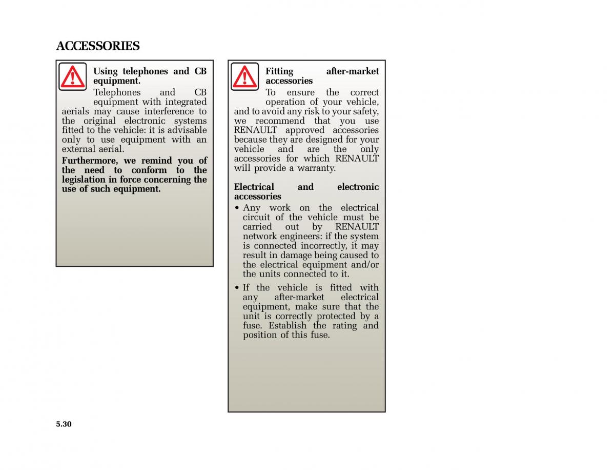 Renault Scenic II 2 owners manual / page 229