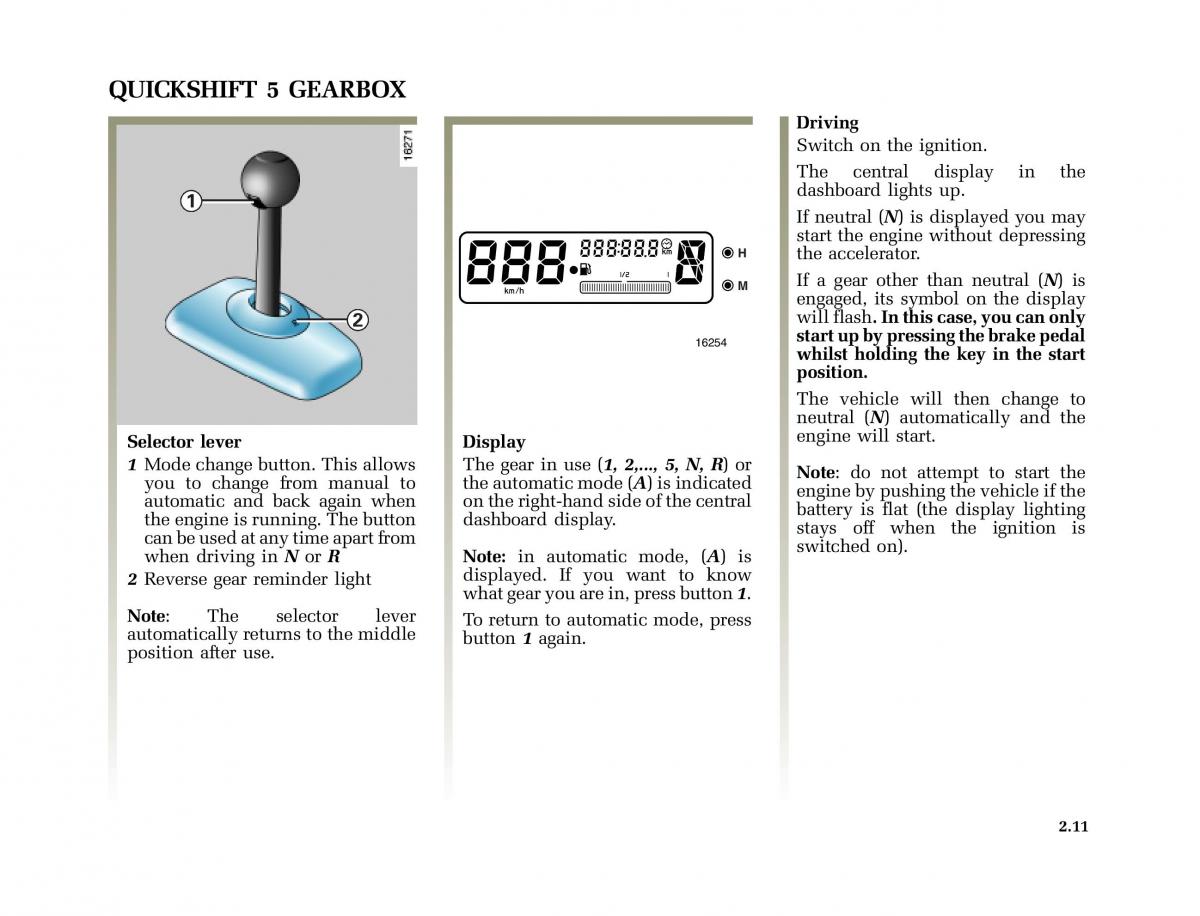 Renault Twingo I 1 owners manual / page 62