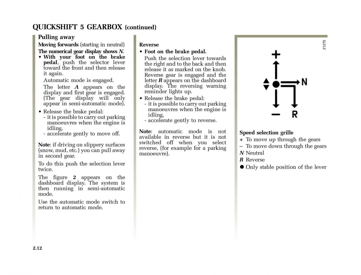 Renault Twingo I 1 owners manual / page 63