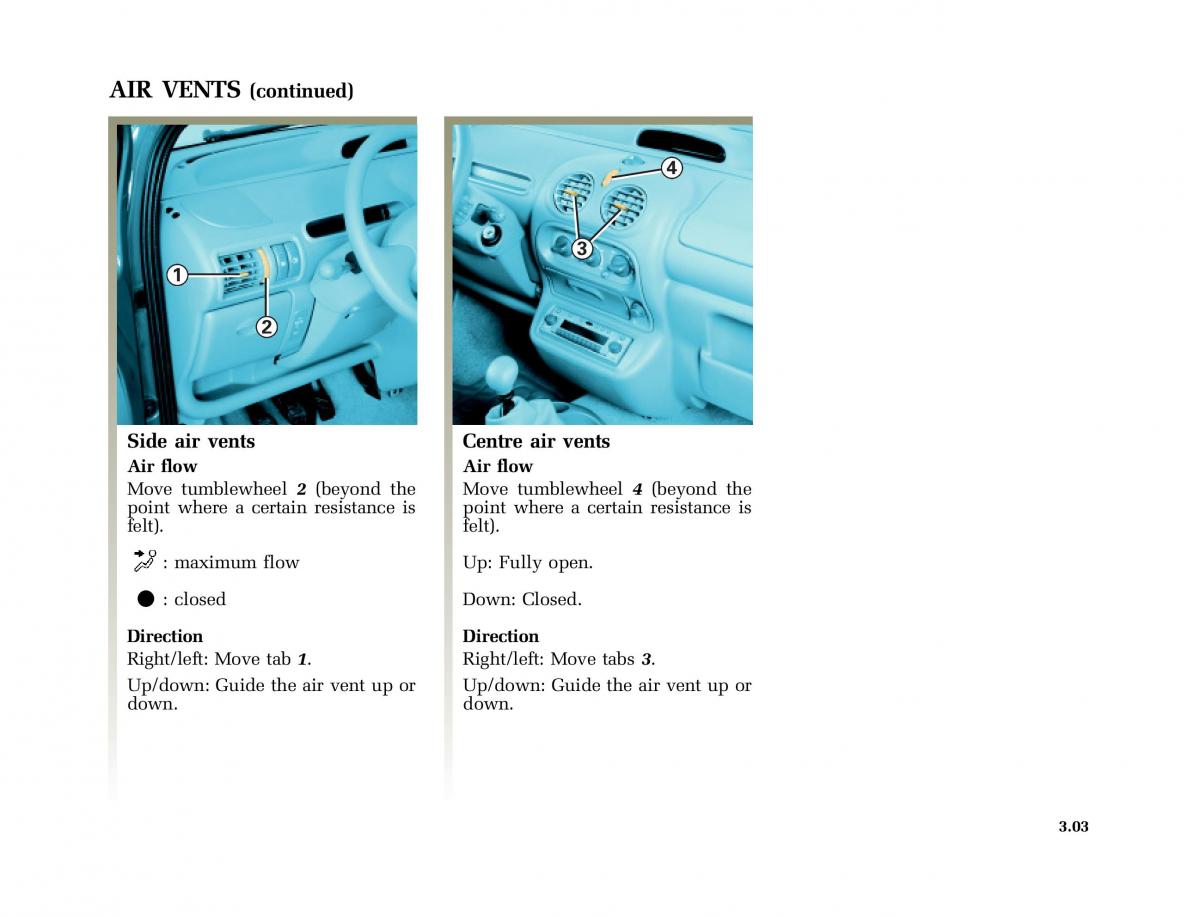 Renault Twingo I 1 owners manual / page 72