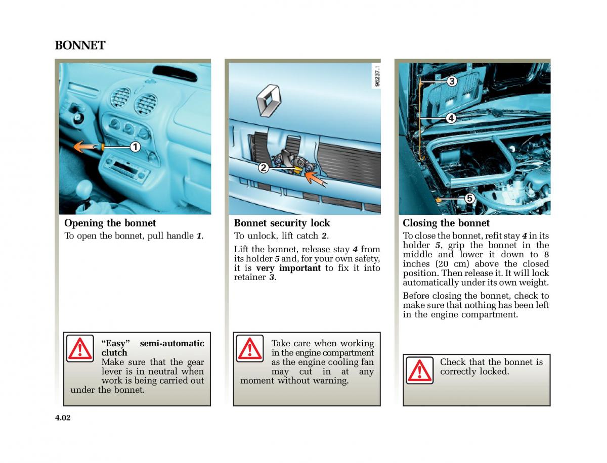 Renault Twingo I 1 owners manual / page 99