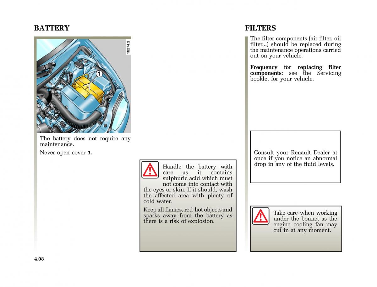 Renault Twingo I 1 owners manual / page 105