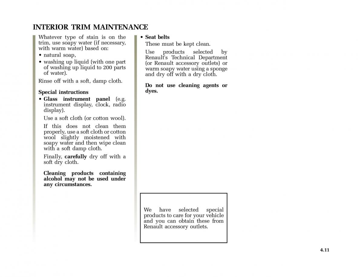 Renault Twingo I 1 owners manual / page 108