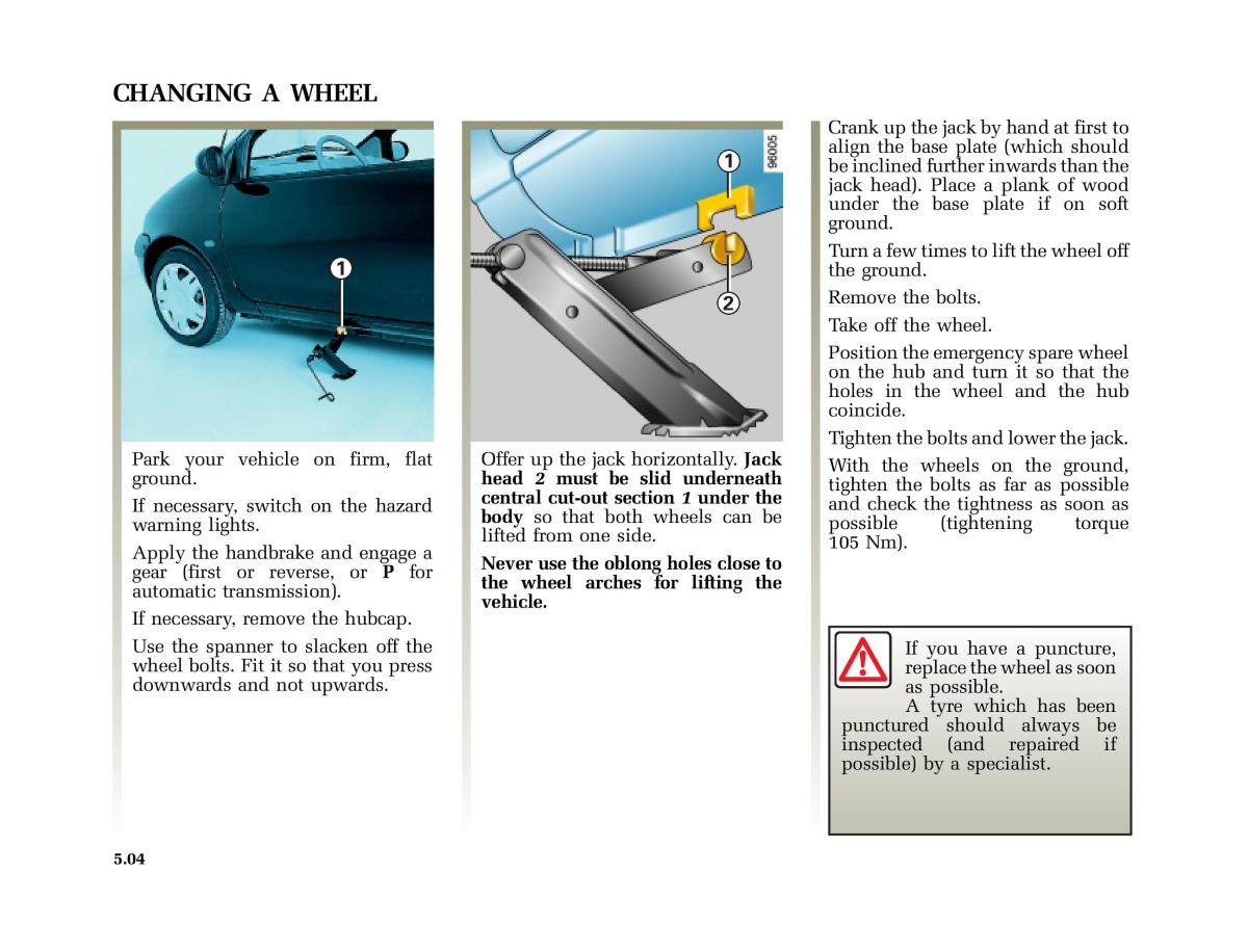 Renault Twingo I 1 owners manual / page 113