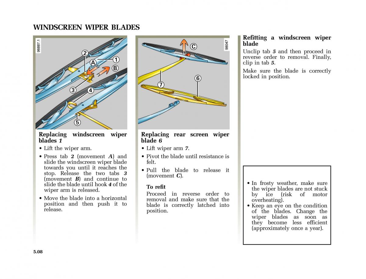 Renault Twingo I 1 owners manual / page 117