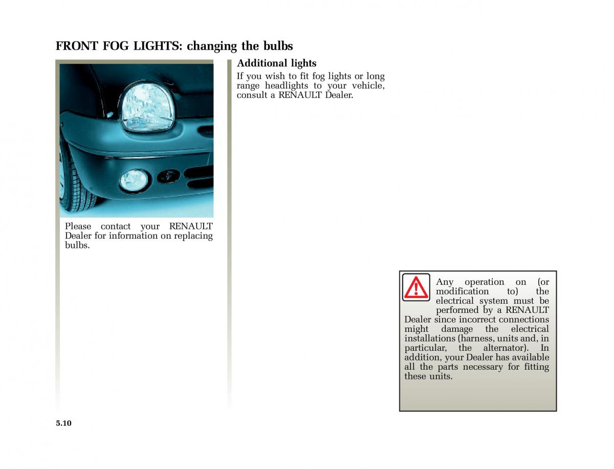 Renault Twingo I 1 owners manual / page 119