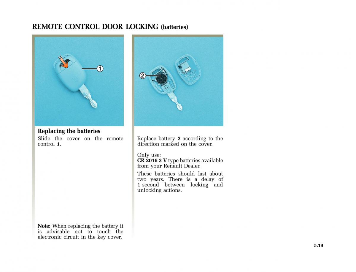 Renault Twingo I 1 owners manual / page 128