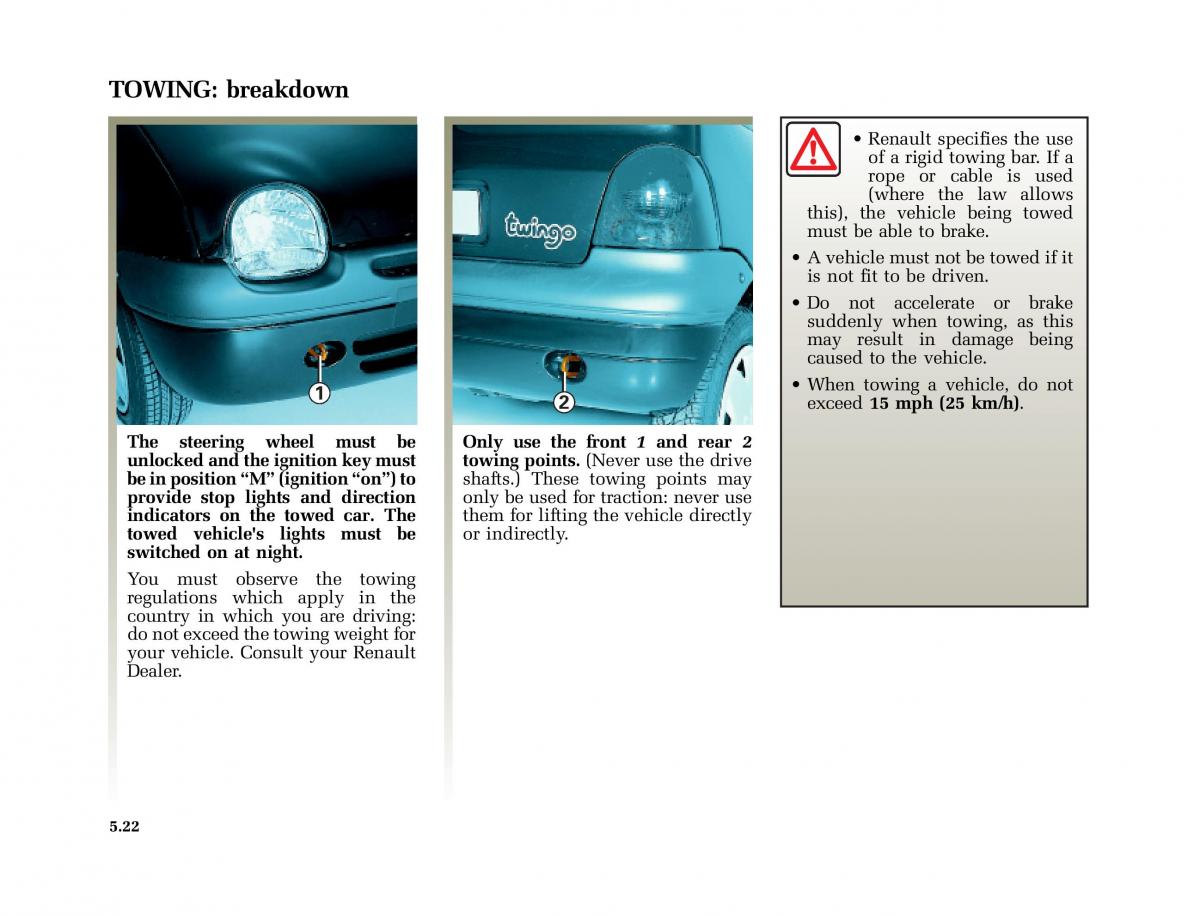 Renault Twingo I 1 owners manual / page 131