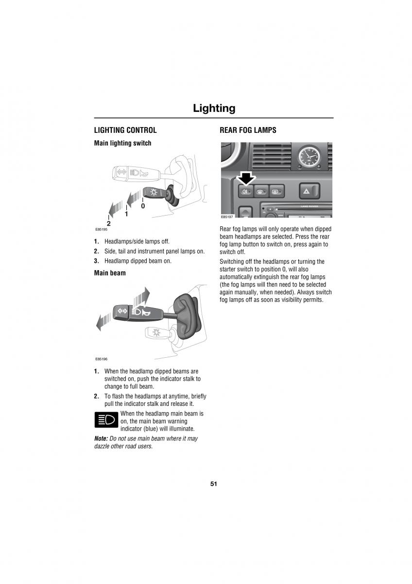 Land Rover Defender III gen owners manual / page 60