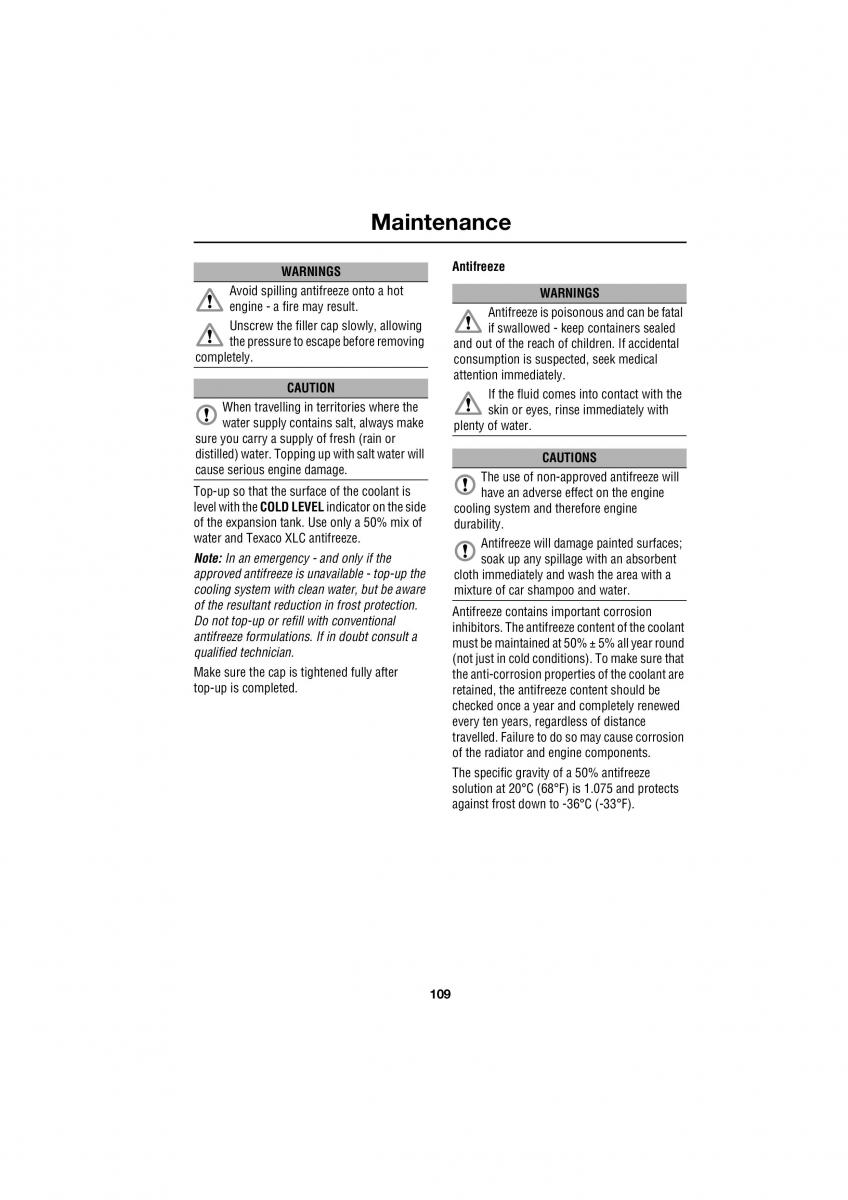 Land Rover Defender III gen owners manual / page 81