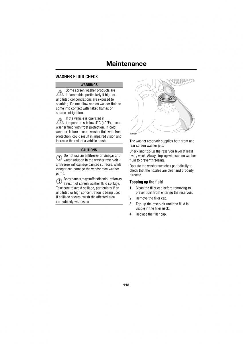 Land Rover Defender III gen owners manual / page 85