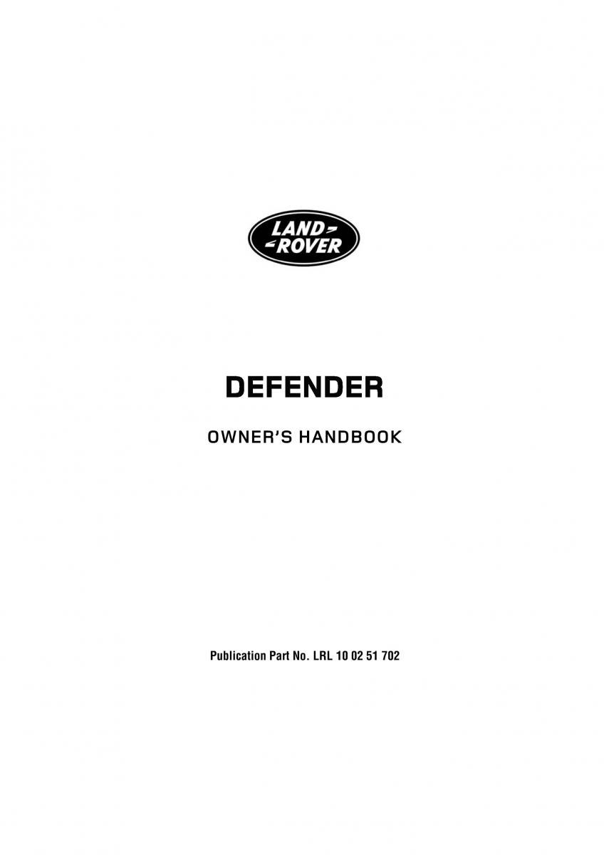 Land Rover Defender III gen owners manual / page 87