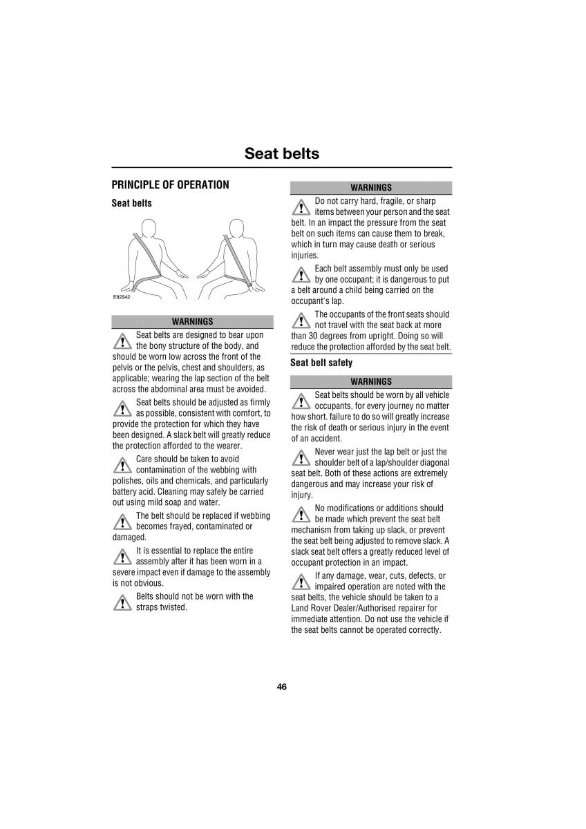 Land Rover Defender III gen owners manual / page 110