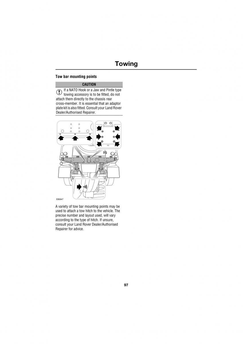 Land Rover Defender III gen owners manual / page 131