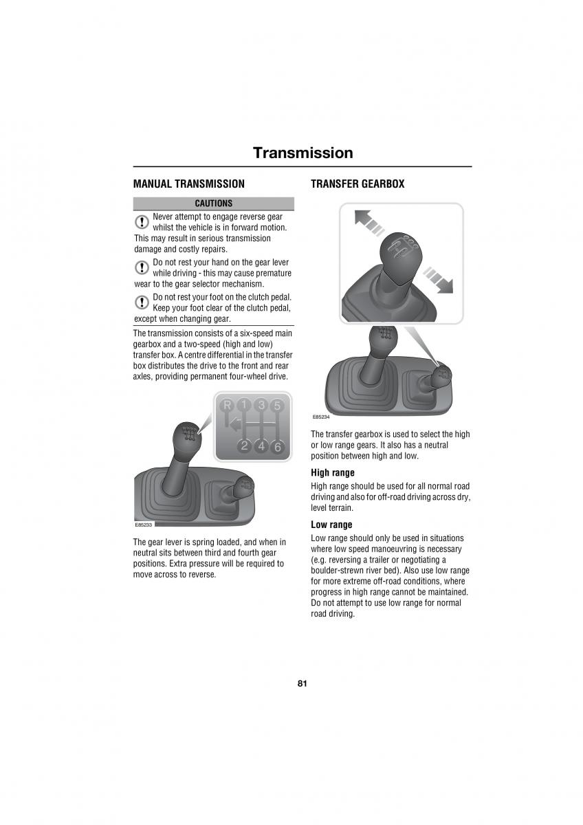 Land Rover Defender III gen owners manual / page 132