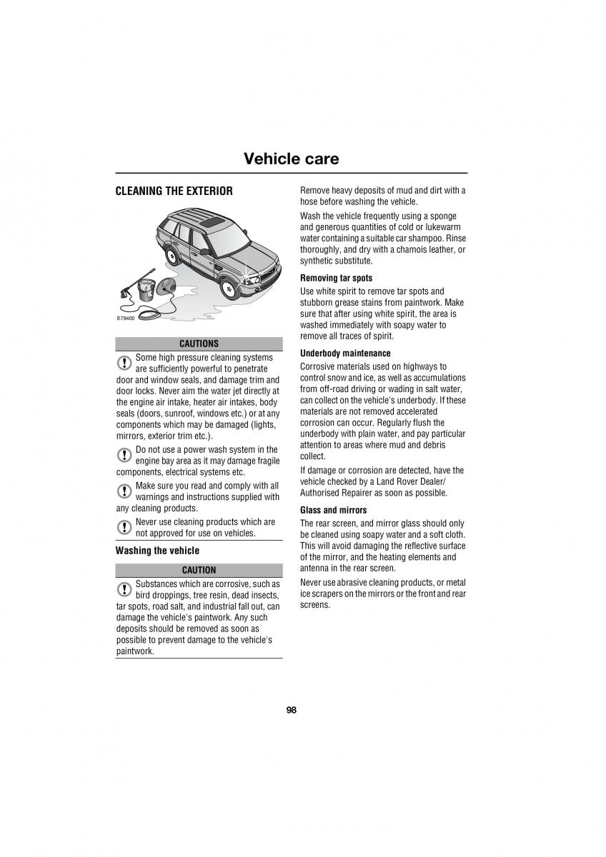 Land Rover Defender III gen owners manual / page 144