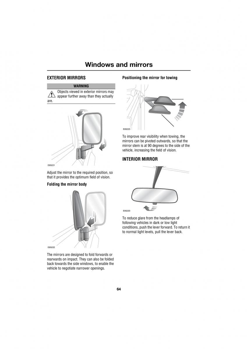 Land Rover Defender III gen owners manual / page 167