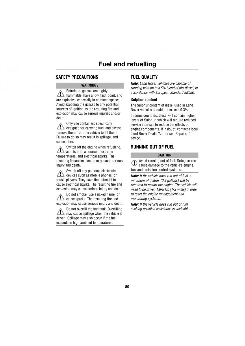 Land Rover Defender III gen owners manual / page 41